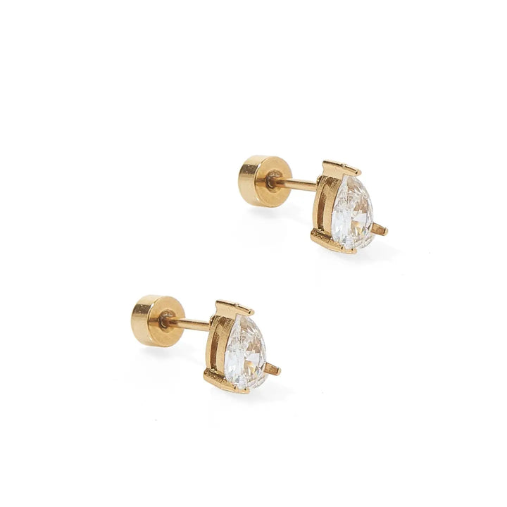 Screwback Stud Earrings - Paige Pear