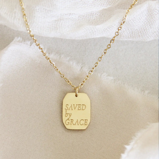 Saved By Grace Necklace, Ephesians 2:8