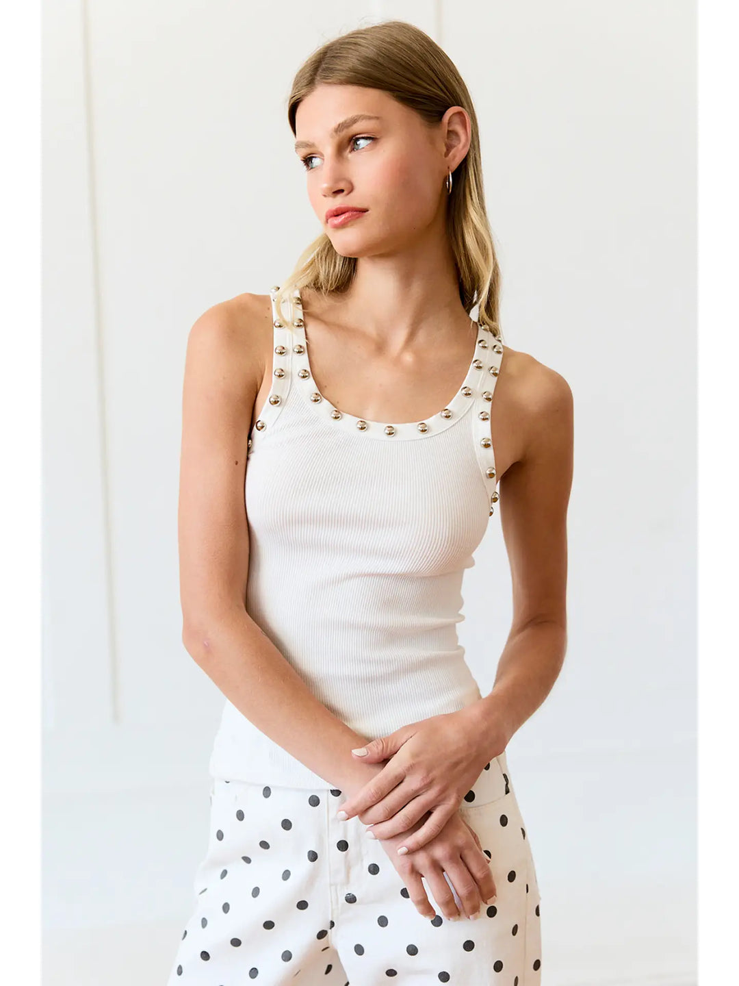 Stud Detailed Tank Top
