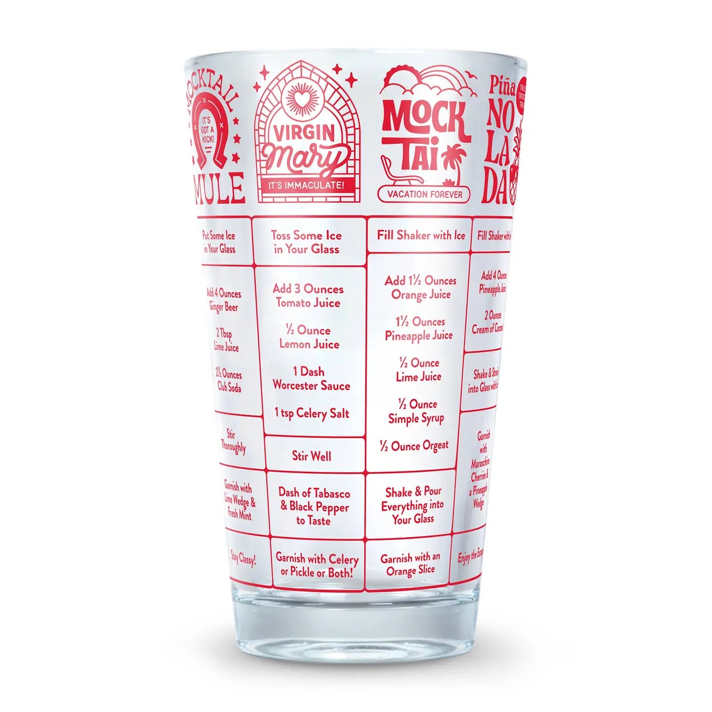 Good Measure Recipe Glass - Mocktails