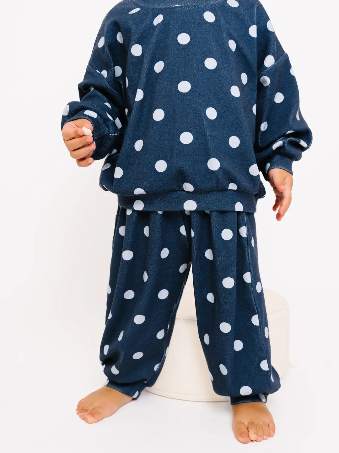 Navy Polkadot Sweatsuit