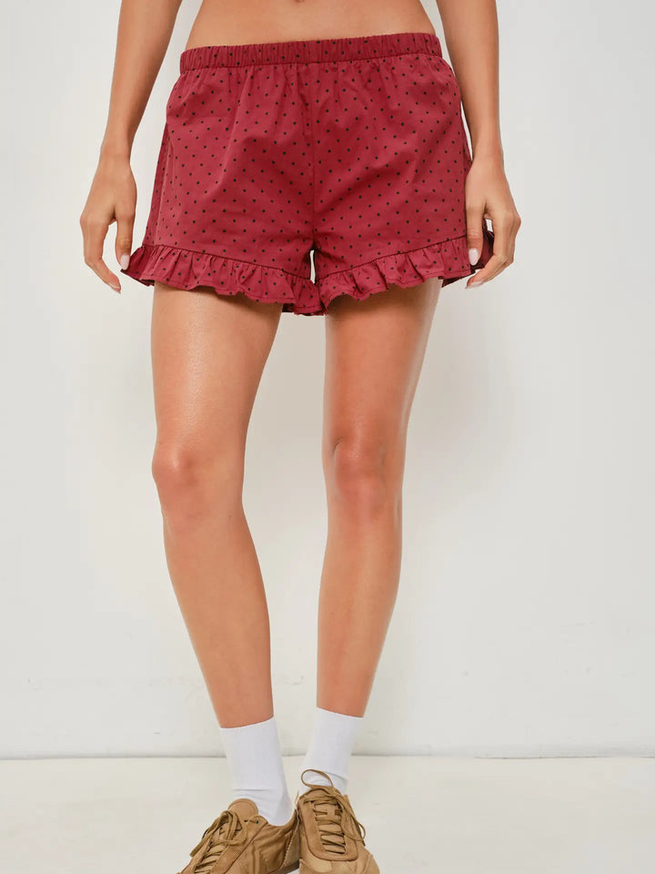 Rohan Frill Polka Dot Shorts