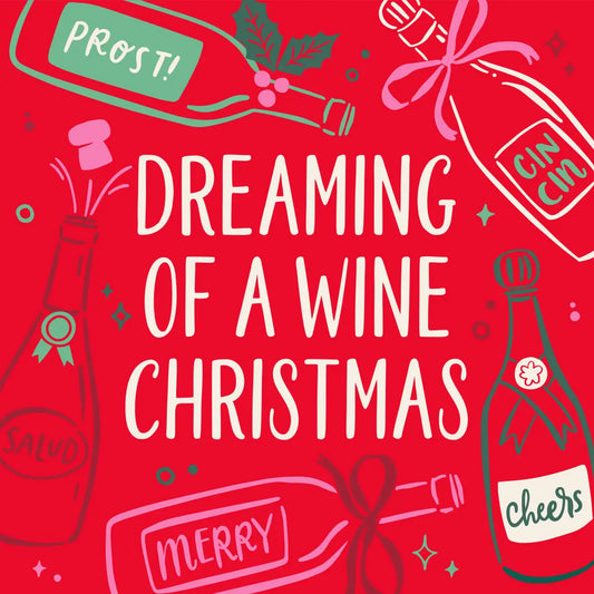Funny Christmas Cocktail Napkins | Wine Christmas