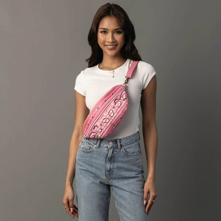 Pink Bandana Crossbody