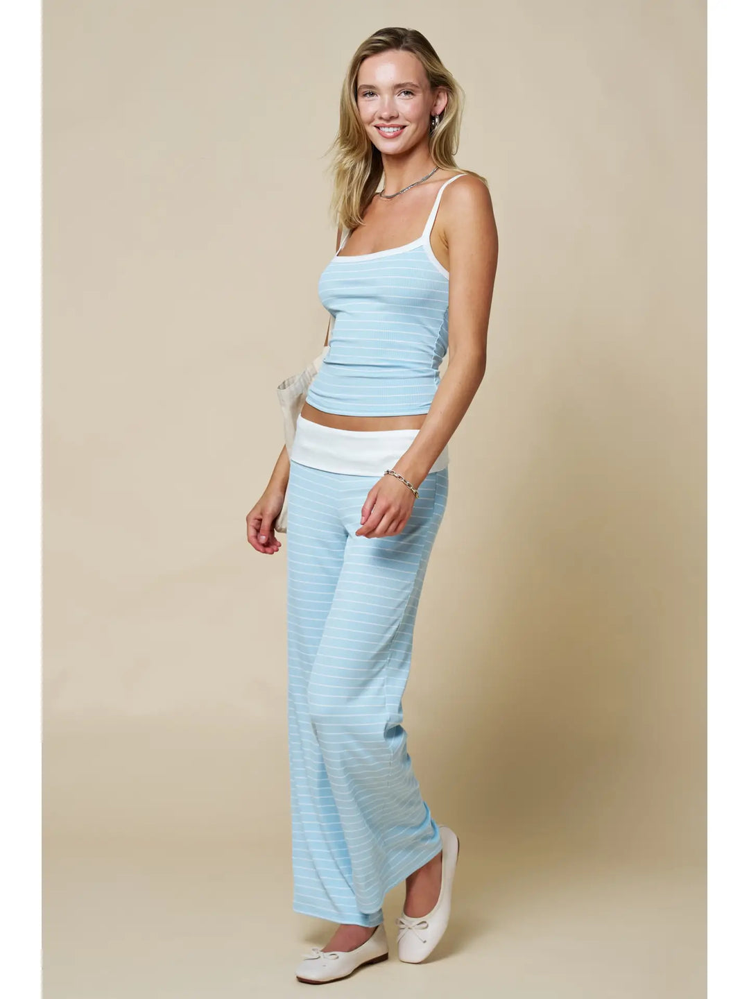 Sky Striped Cami Tank Top