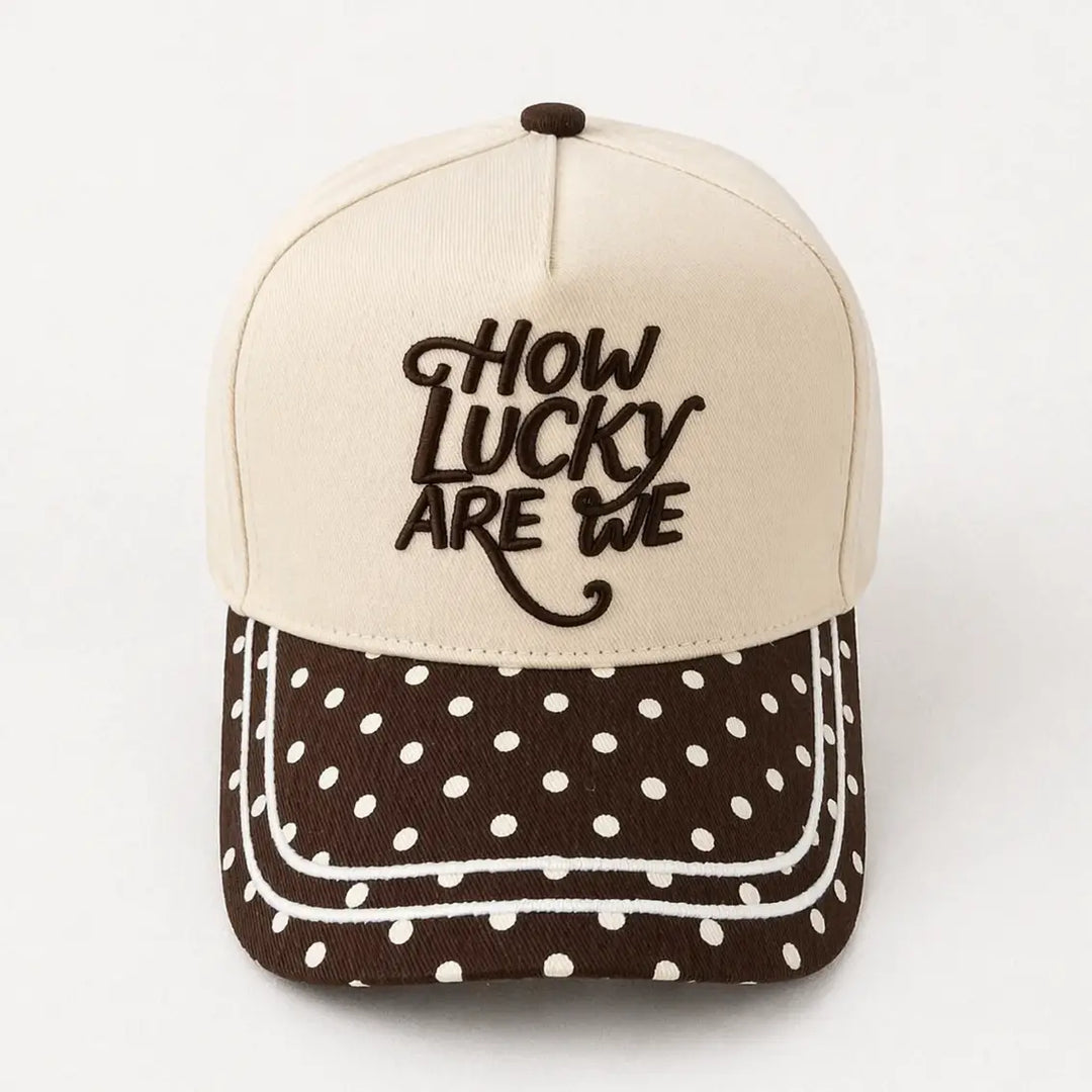 How Lucky Are We Polka Dot Hat