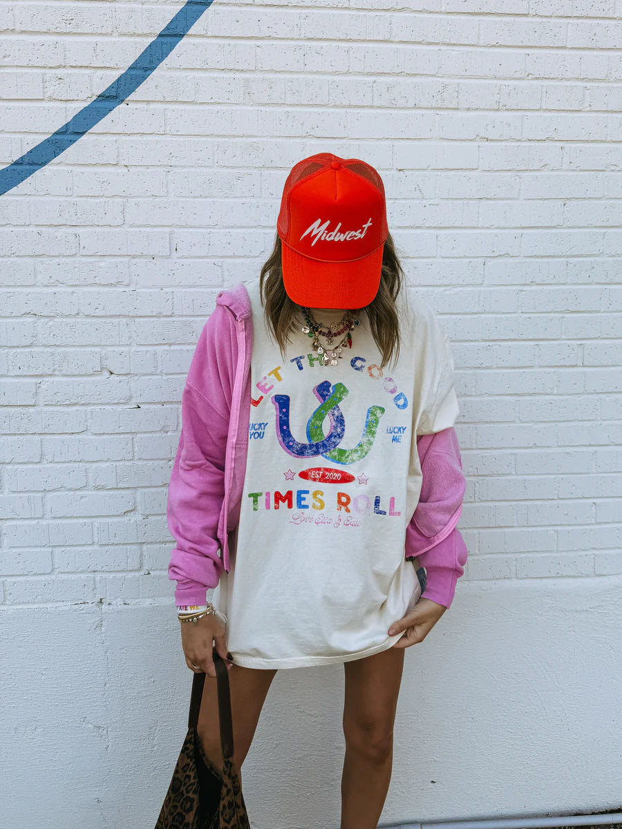 ETTA OG | good times roll graphic tee - ivory
