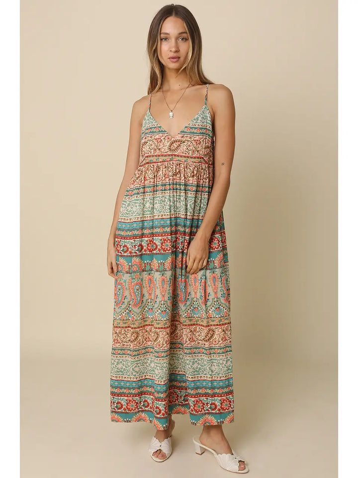 Odette Print Cami Maxi Dress
