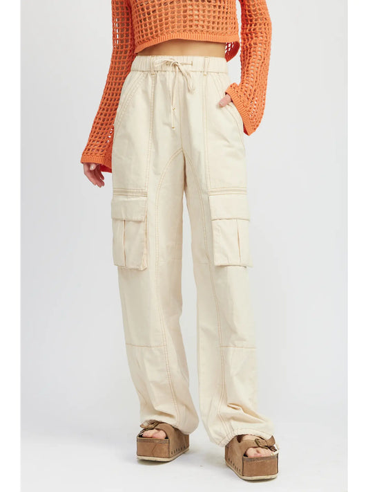 Cargo Pants with Drawstrings