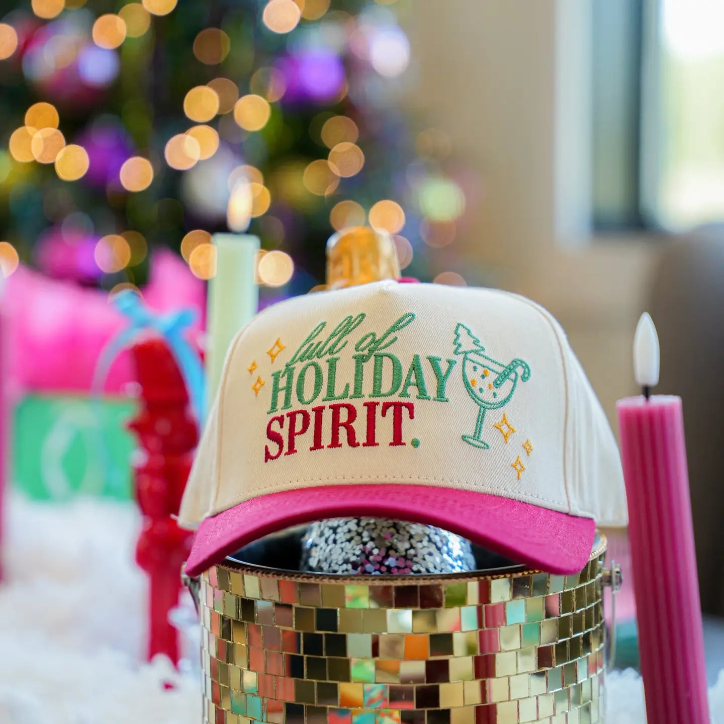 Full of Holiday Spirit Canvas Cap