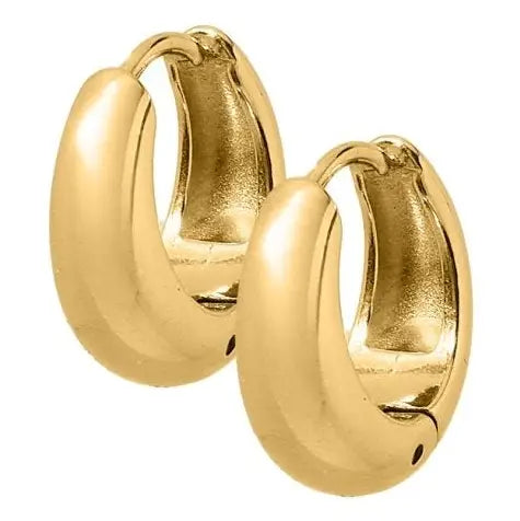 Huggie Earrings - Sunday Hoop Gold 10mm