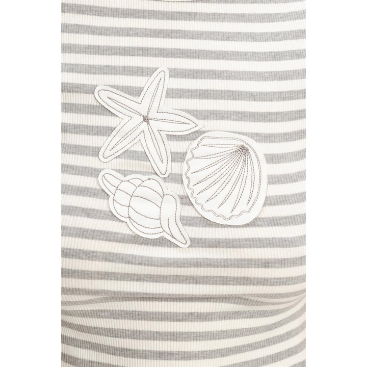 Seashell Striped Patch Baby Tee
