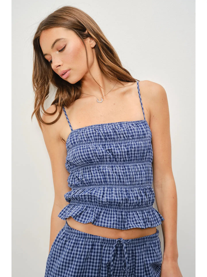 Doris Smocked Gingham Cami