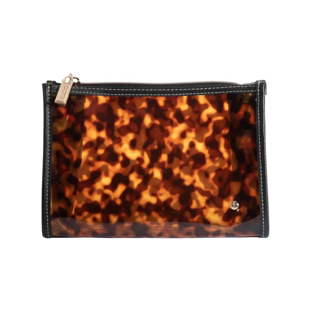 Miami Clearly Tortoise Medium Zip Cosmetic
