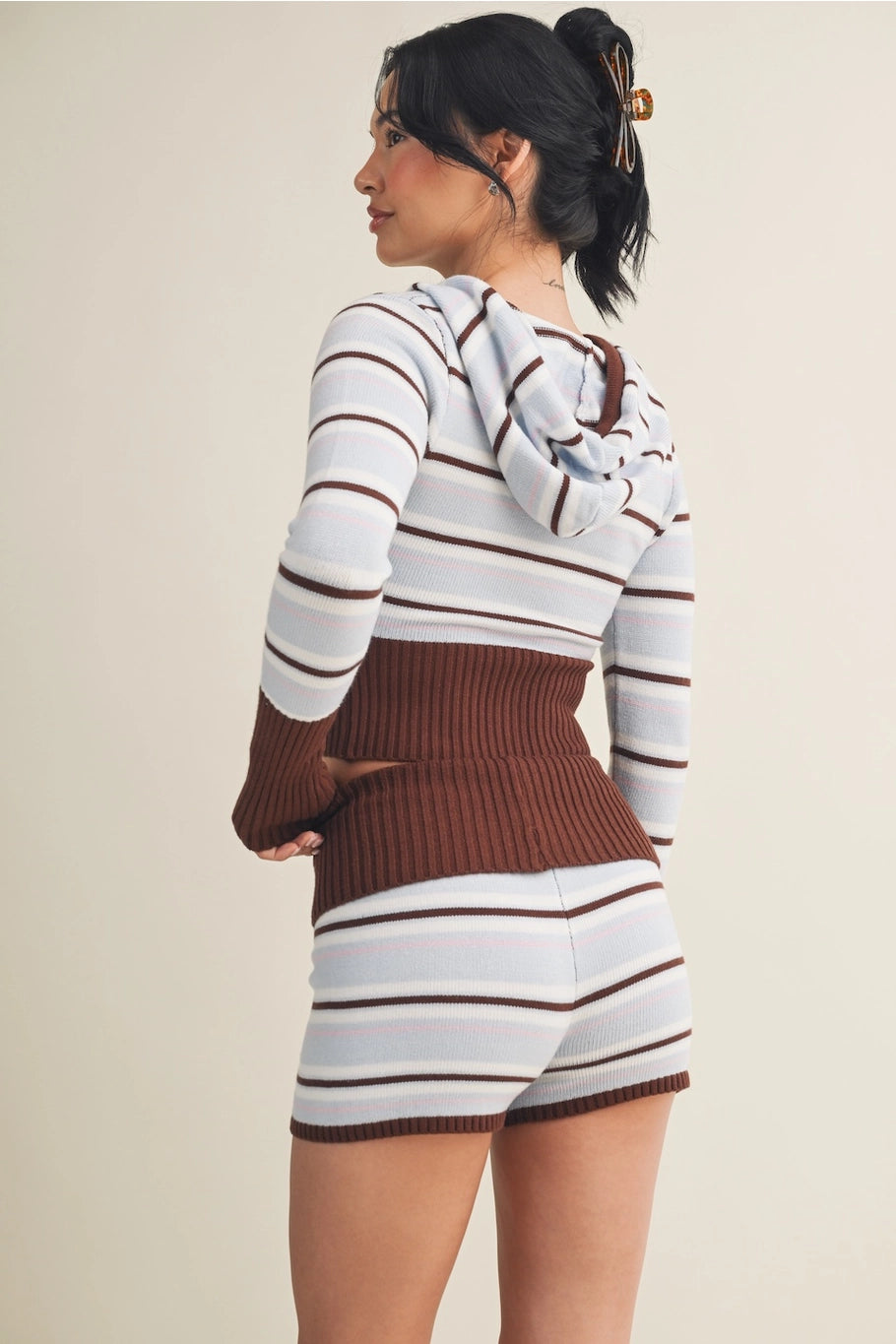 Striped Knit Shorts