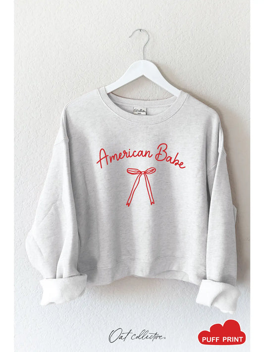 American Babe Puff Mid Graphic Sweatshirt | Memorial Day