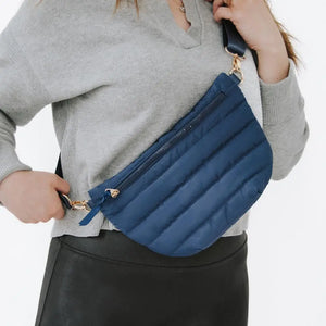 Jolie Puffer Belt Bag - Navy