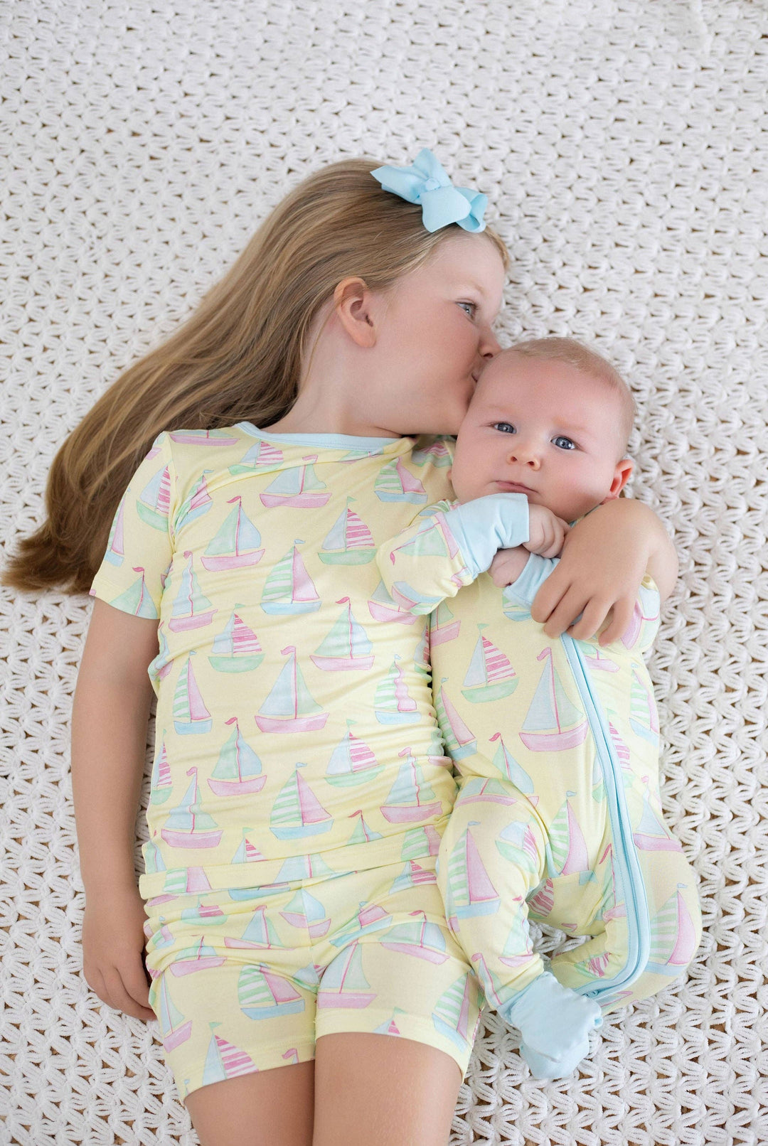 Sailboat Zipper Onesie: 3-6M