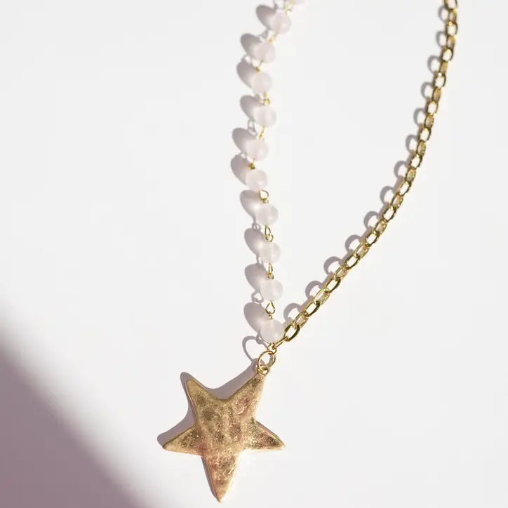 Starry Beaded Chain Necklace