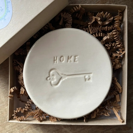 New Home Gift Ceramic Home with Key Dish | Handmade Pottery