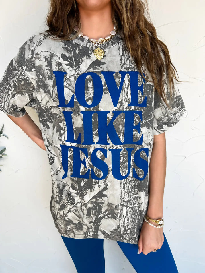Love Like Jesus - Camo Graphic Tee