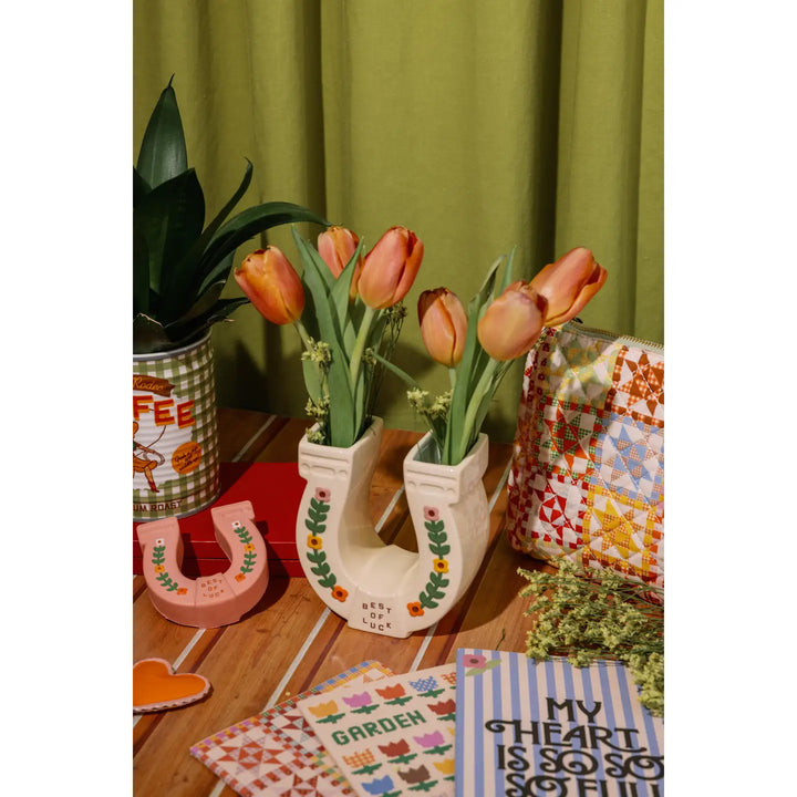 Ceramic Vase, Horseshoe