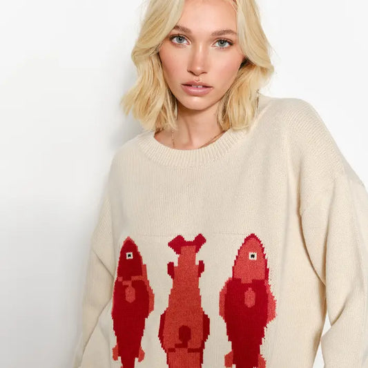 Iggy Fish Sweater - Playful Knit, Cozy Comfort