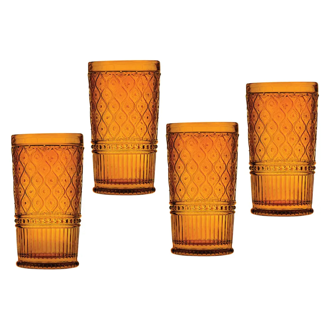 Amber Highball Glass