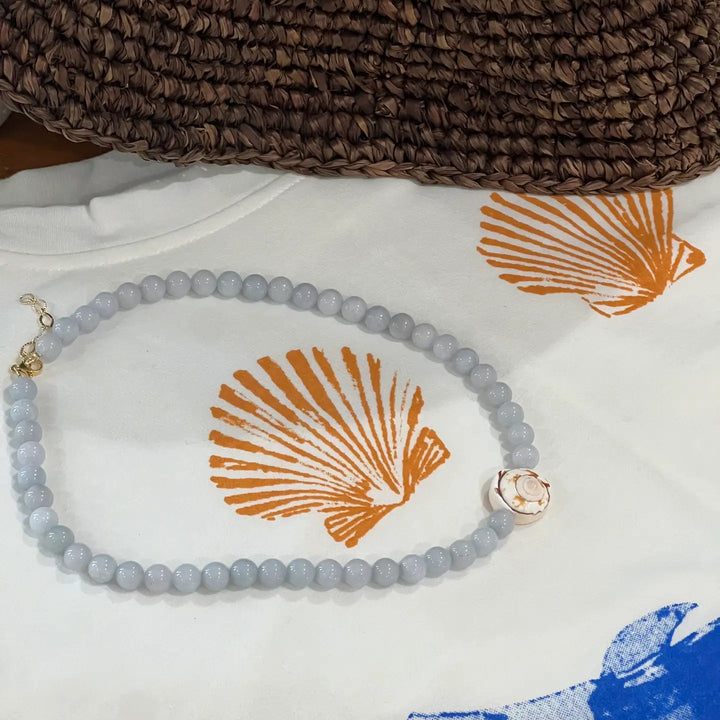 Blue Jean Shell Necklace