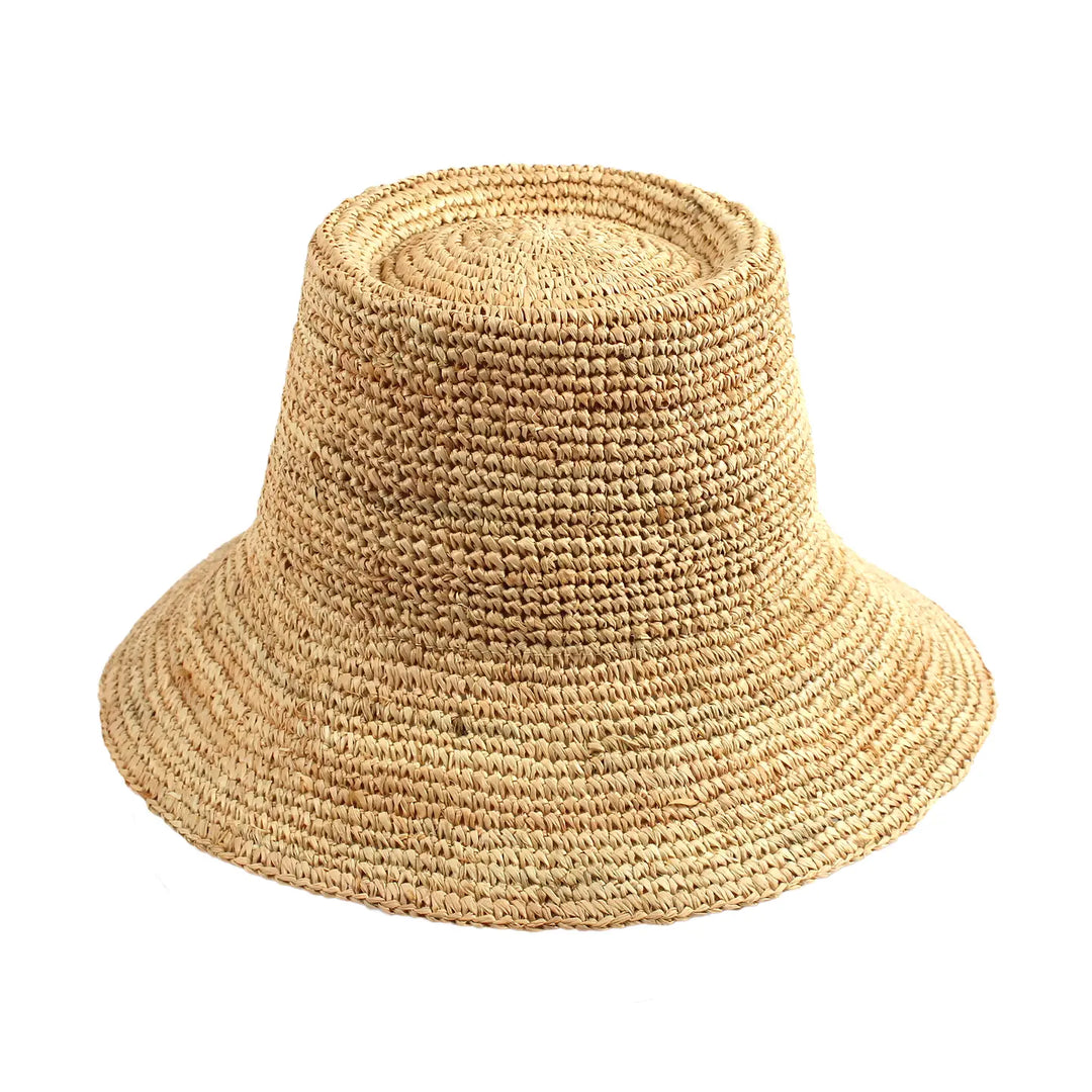 Raffia 3.5" Crochet Gambler Bucket 3148 Hat Spring