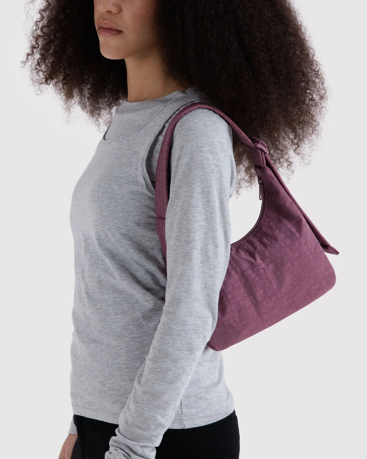 Plum Mini Nylon Shoulder Bag | Baggu