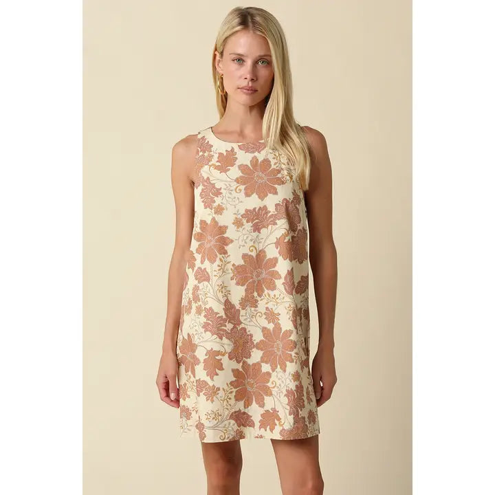 Ainsely Floral Shift Mini Dress