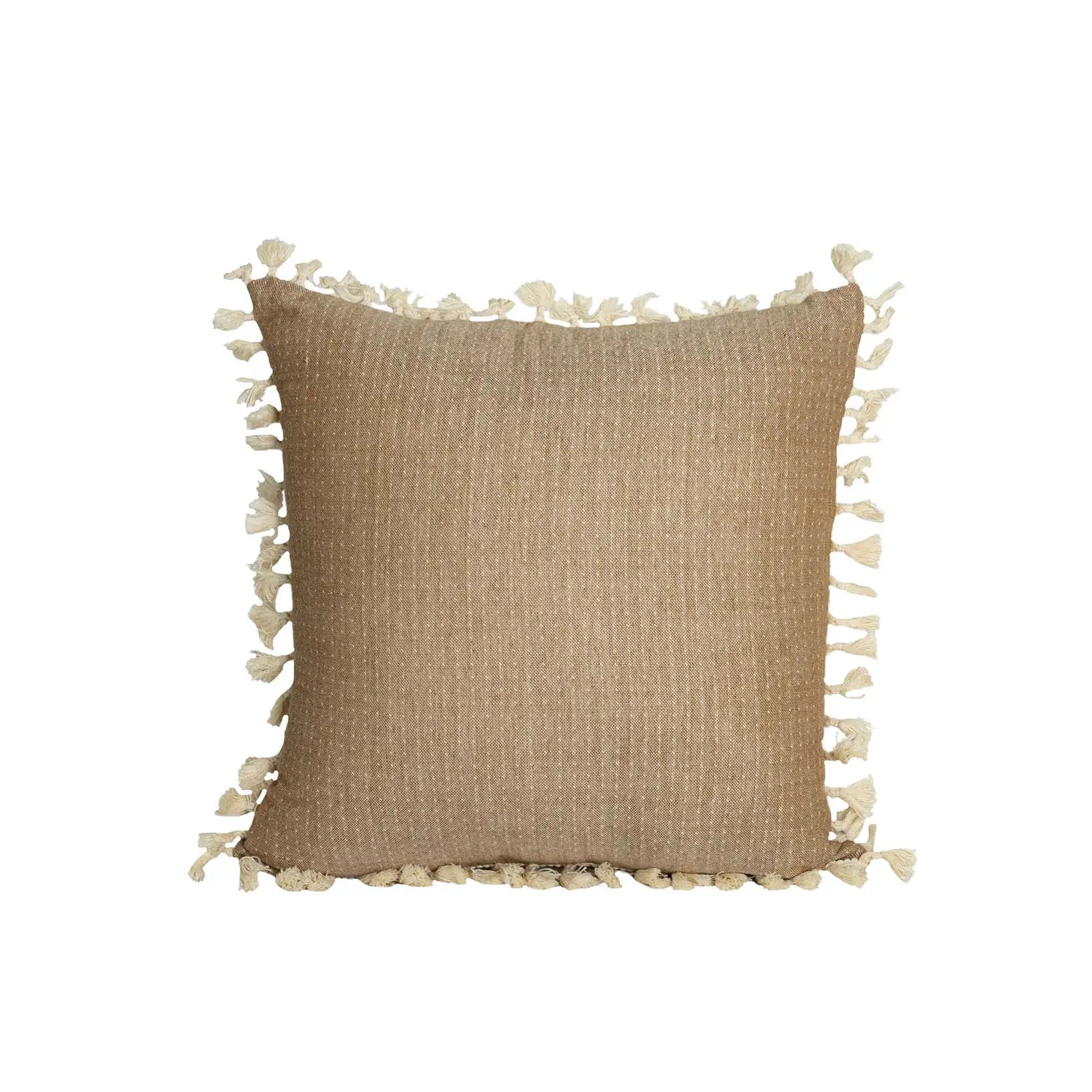 Brown 18X18 Hand Woven Pillow