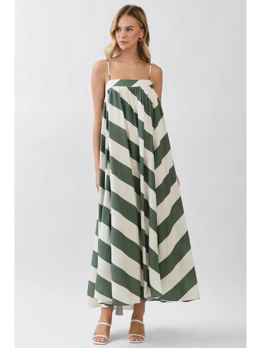 Sienna Striped Print Maxi Dress