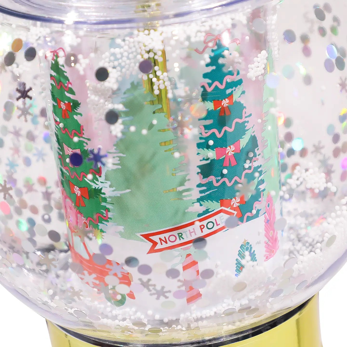 Let It Snow Globe Sipper Novelty Cup