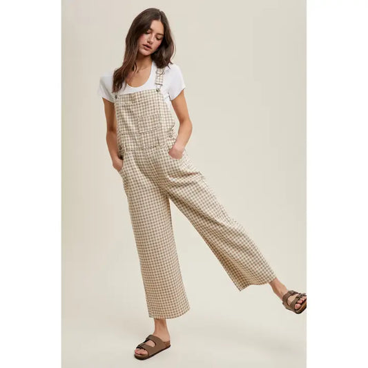 Gingham Denim Overall