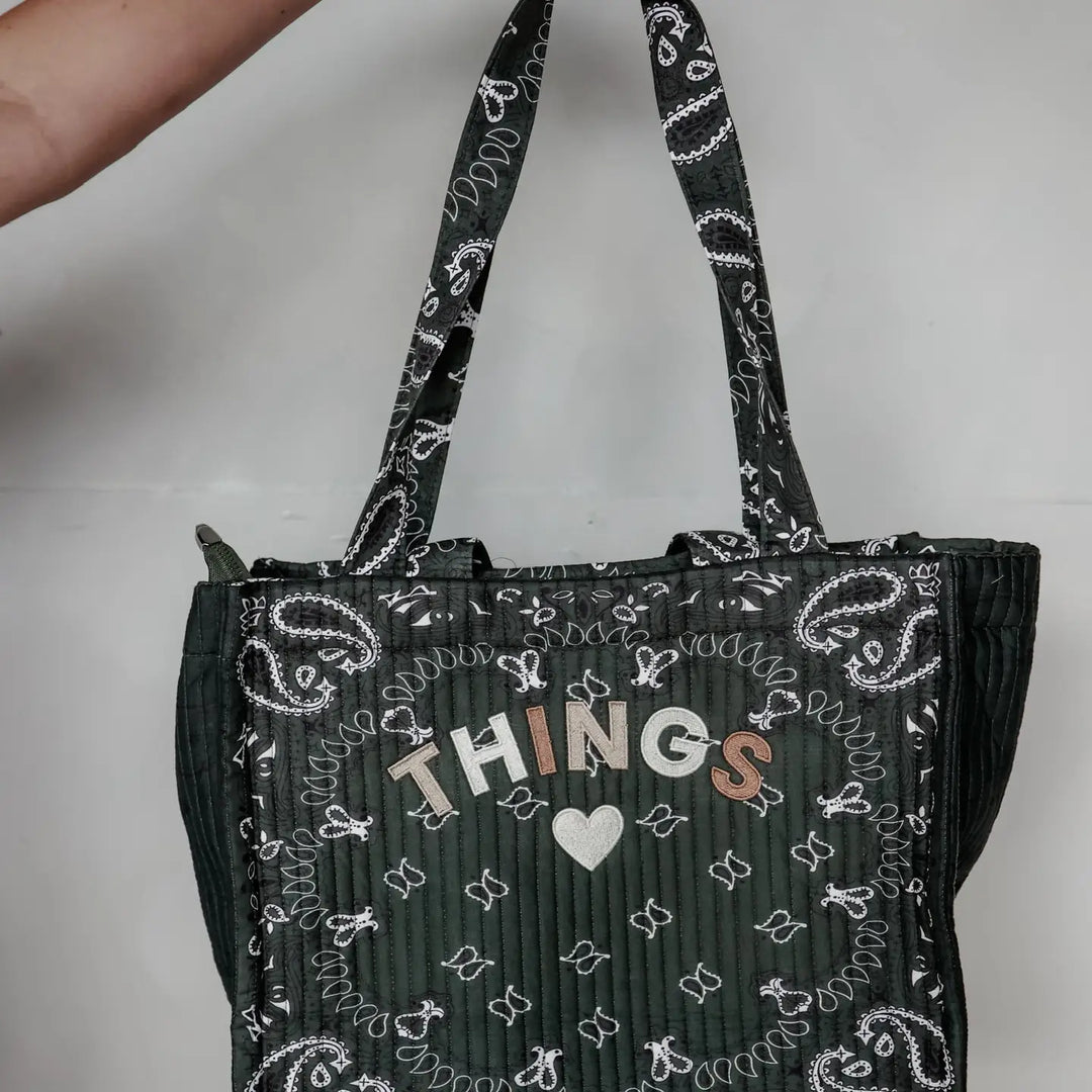Things Bandana Print Tote Bag
