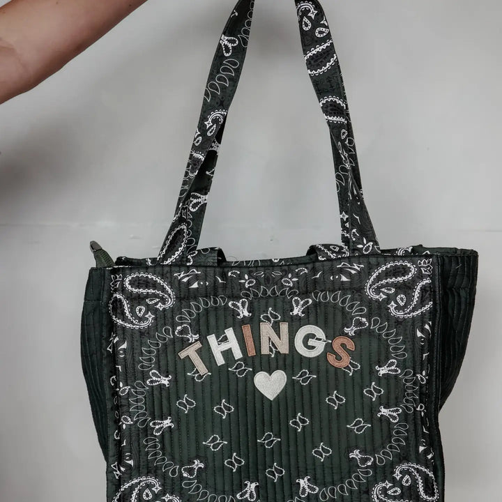 Things Bandana Print Tote Bag