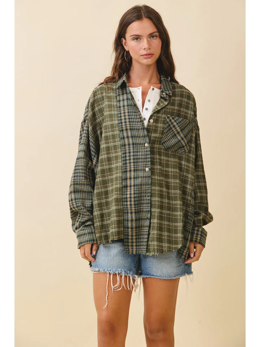 Olive Flannel Shirt