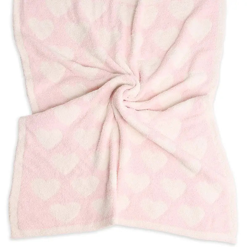 Heart Print Kids Luxury Soft Throw Blanket
