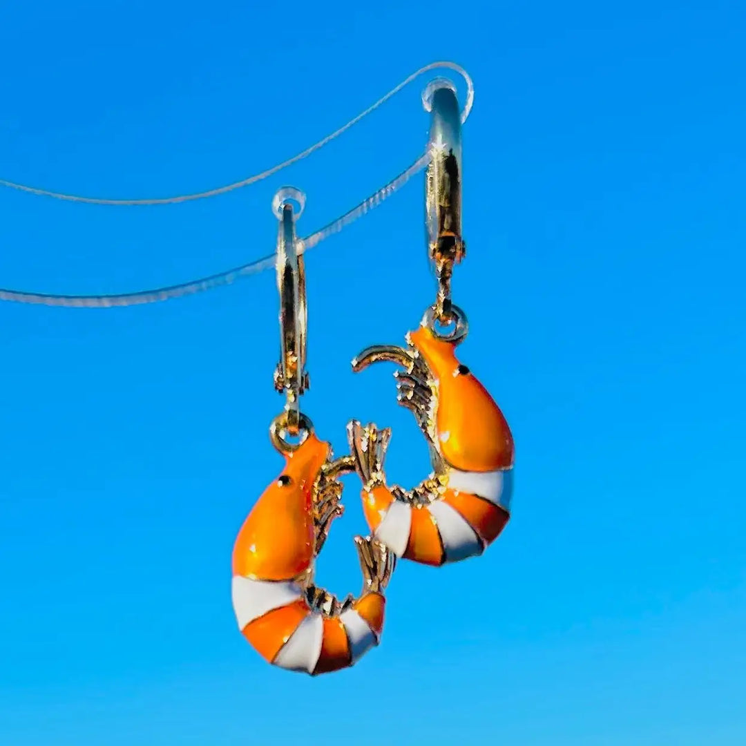 Unique Shrimp Earrings