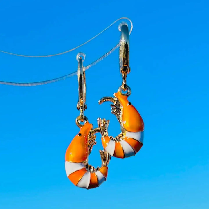 Unique Shrimp Earrings