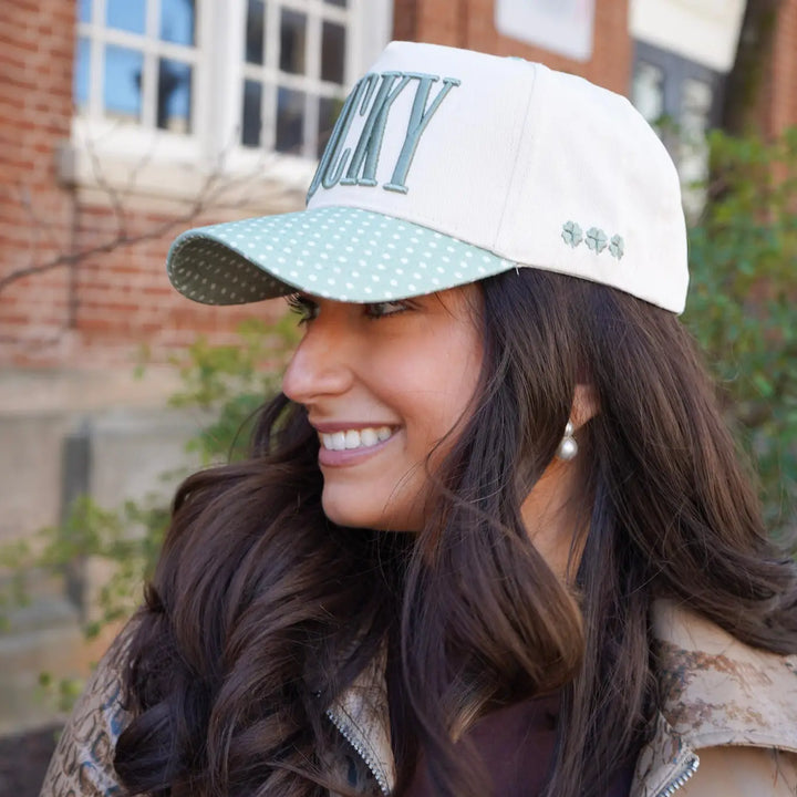 Lucky - Green Polka Dot Trucker Hat