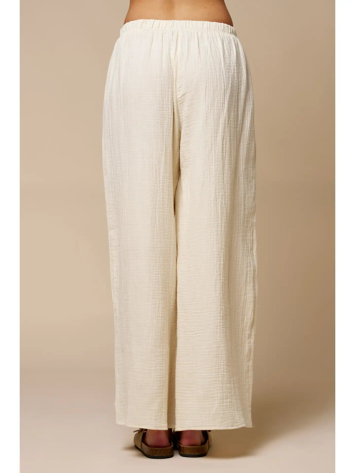 Cotton Gauze Palazzo Pants
