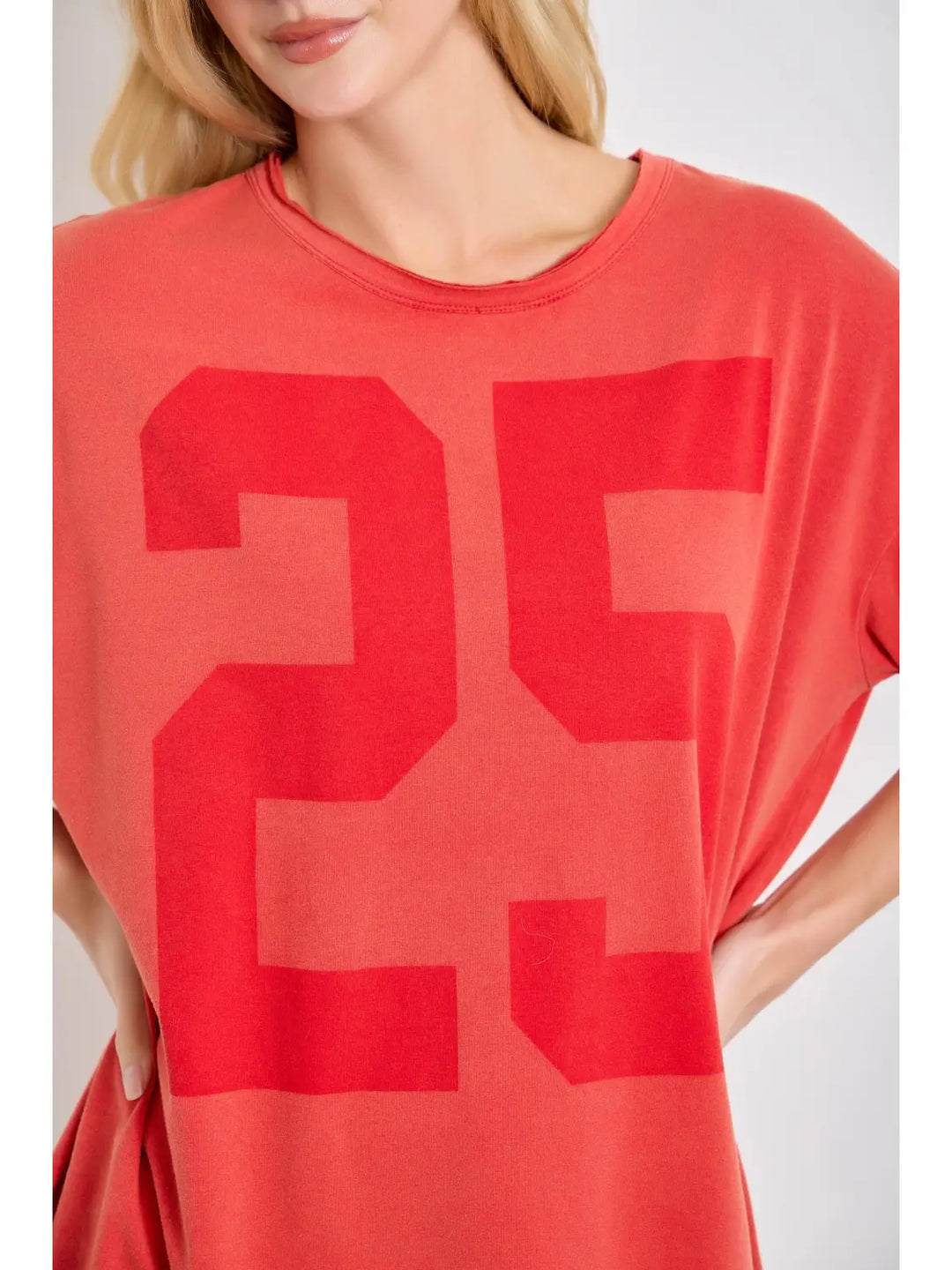 Oversized Vintage Number Graphic Tee