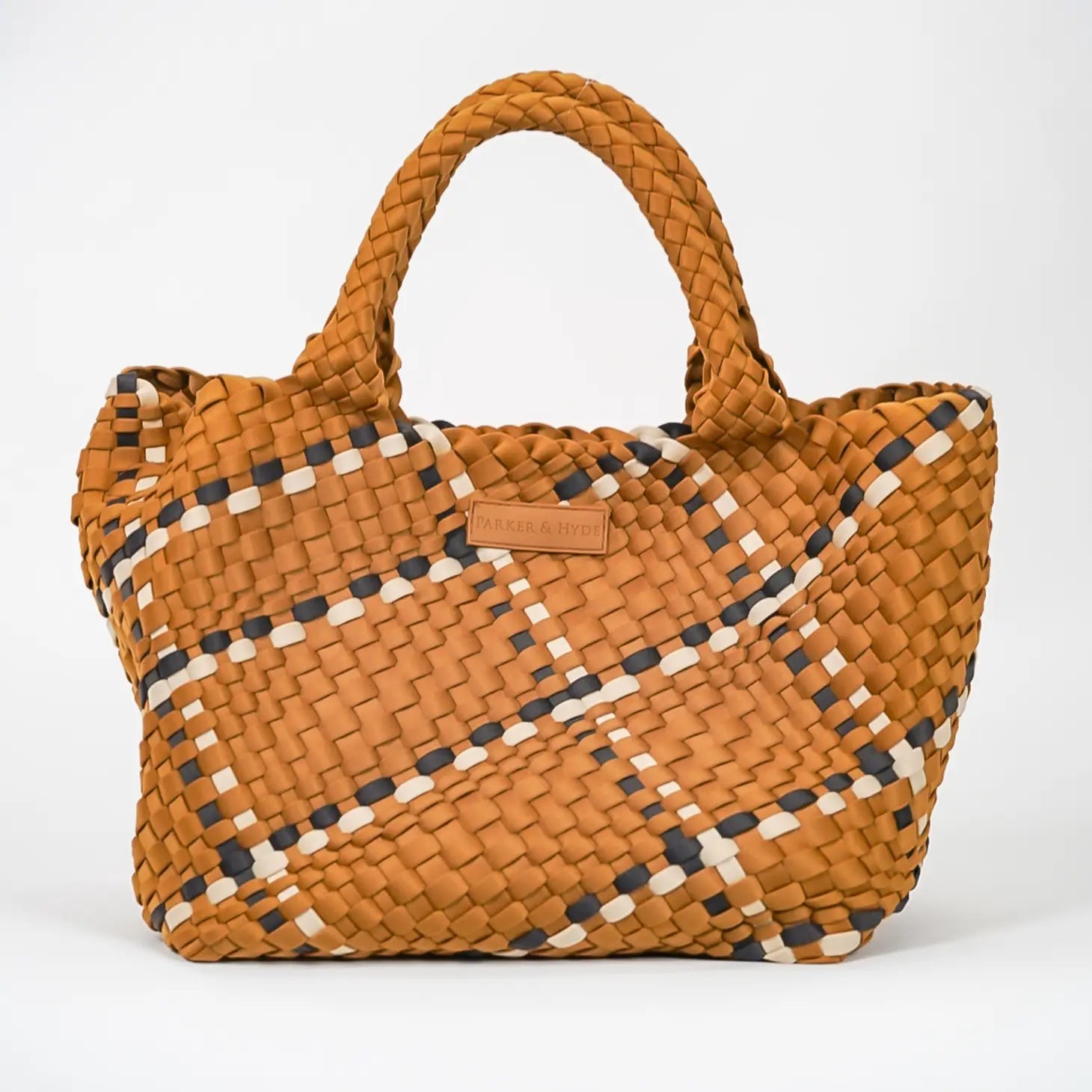 Camel Multi Woven Tote - Parker and Hyde