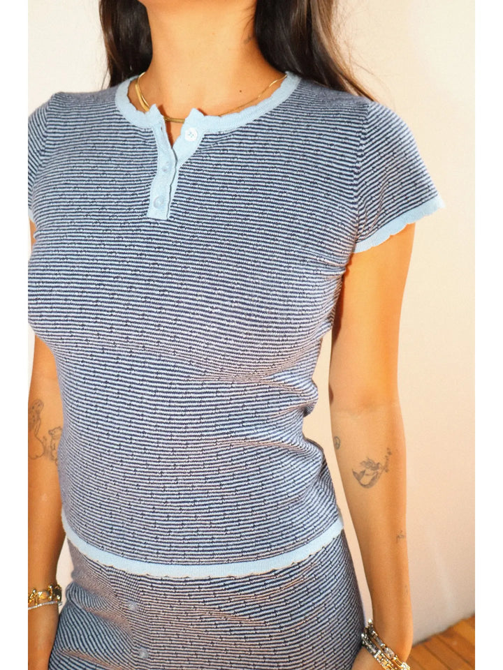 Striped Henley Top