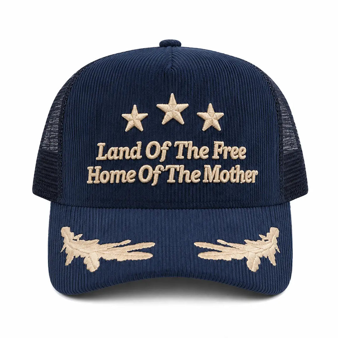 Land of the Free Home of the Mother Corduroy 4th of July Hat