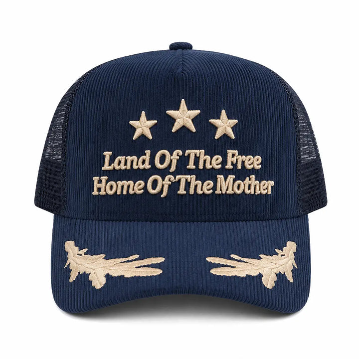 Land of the Free Home of the Mother Corduroy 4th of July Hat