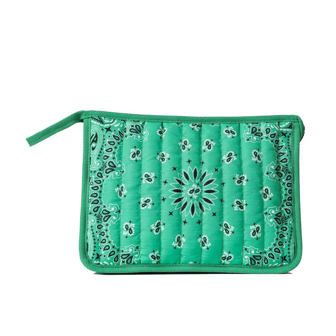 Bandana Print Pouch - Green